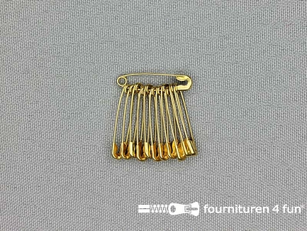 Veiligheidsspelden - 28mm - goud - 12 stuks
