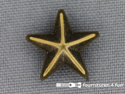 Studs 15mm ster brons - 40 stuks