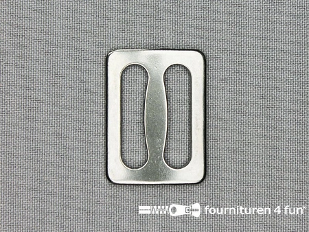 Stalen schuifgesp - 25mm - rechthoek - roestvrij staal - heavy duty