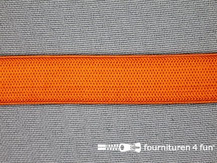 Gekleurd soepel elastiek - 14mm - oranje