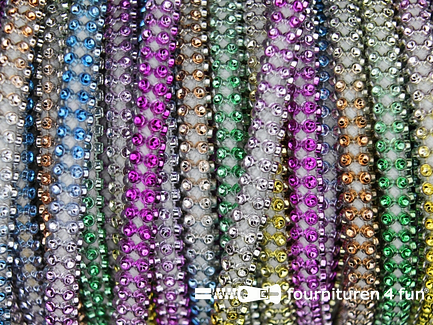Strass koord 6mm multicolor