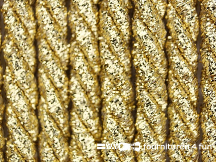 Rol 20 meter metallic koord 7mm glans goud