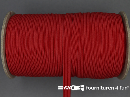 5 Meter gekleurd elastiek - 6mm - donker rood