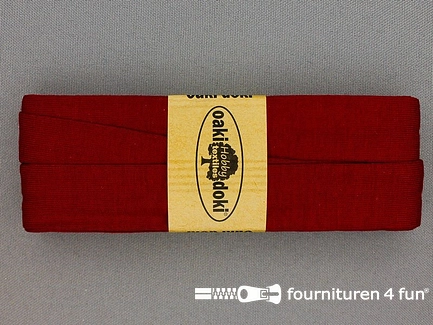 Oaki Doki Tricot biaisband - 20mm x 3 meter - wijn rood (600)