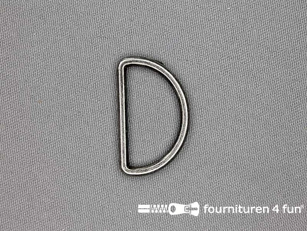 D-ring - 30mm - zwart zilver 