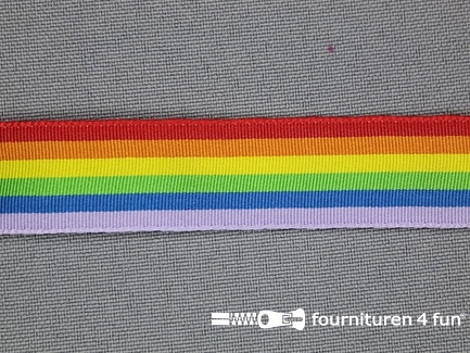 Deco lint - 18mm - regenboog kleuren