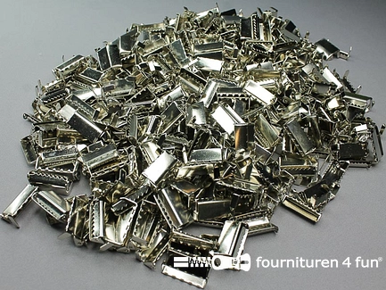 RESTPARTIJ - Ruim 300 stuks bretelversteller 25mm chroom - B-KEUZE