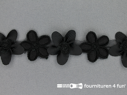 Bloemenkant 33mm zwart