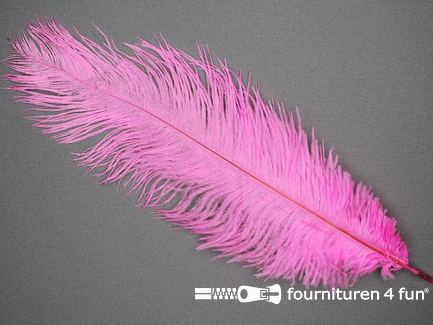 Struisvogelveer 250mm - 300mm barbie roze
