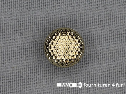 Gouden knoop 12mm bol relief