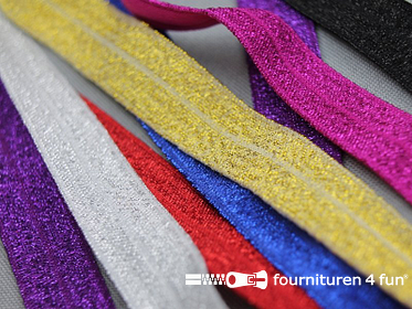 Elastische lurex biasband