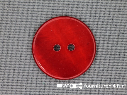 Parelmoer knoop 23mm rood