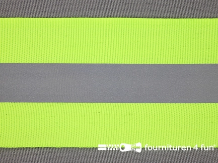 Reflecterende band 50mm neon geel