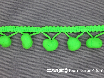 Bolletjesband 30mm neon groen