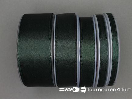 Rol 25 meter satijn lint 15mm diep donker groen
