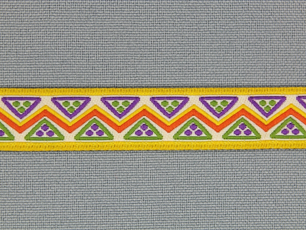 Indianenband 14mm geel - paars
