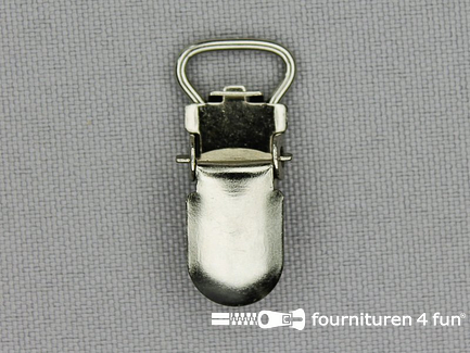 Bretelclips - 10mm - zilver