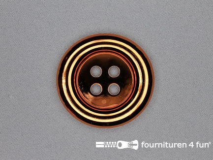 Clownsknoop - metallic - 54mm - koper oranje goud
