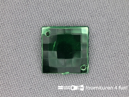 10 stuks Strass stenen vierkant 16mm gras groen