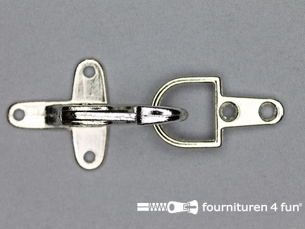 Koffer musketon - 41mm - chroom