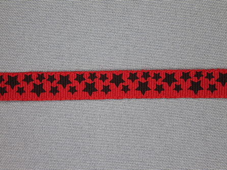 Deco lint sterren 10mm rood