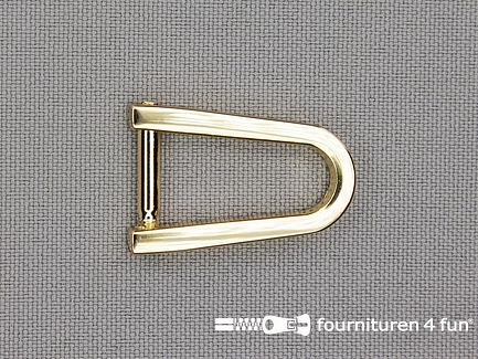 Luxe D-ring 12mm goud