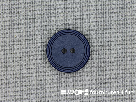 Kunststof design knoop - 15mm - donker blauw