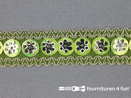 Kaart 20 meter party band 22mm lime groen