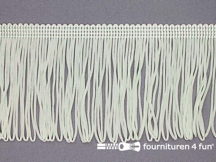 RESTANT Kaart 20 meter charleston franje - 75mm - ecru - B-KEUZE