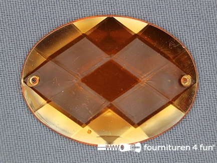5 stuks Strass stenen ovaal 40x30mm goud geel