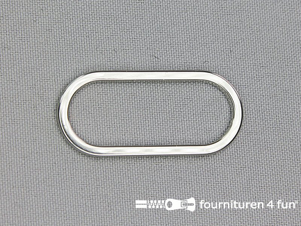 Ovale ring - Schuifpassant - 35mm - zilver
