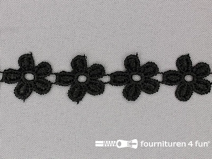 Bloemenkant 23mm zwart