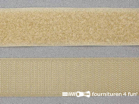 Rol 25 meter klittenband - 30mm - beige