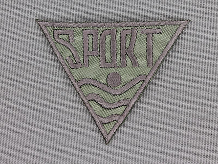 Applicatie 56x48mm 'Sport' grijs - olijf groen