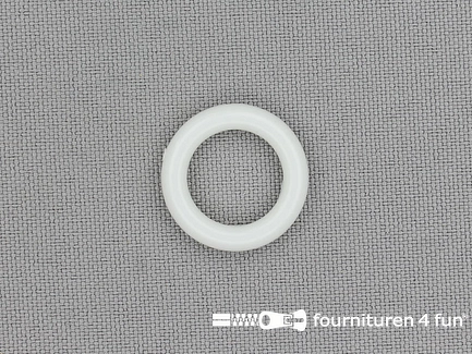 10 Stuks kunststof ring - 12mm -  wit - extra dik