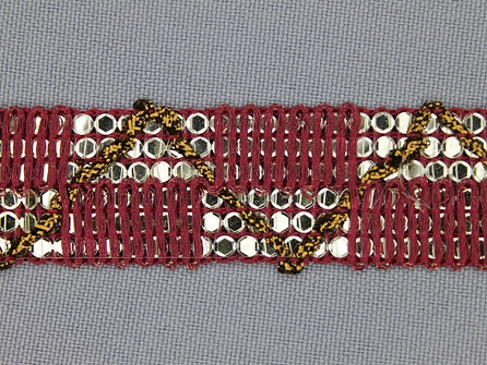 RESTANT Rol 8 meter party band 26mm bordeaux rood
