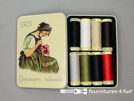 Gütermann Nostalgiebox 1925 - basiskleuren - 8x100 meter