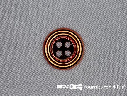 Clownsknoop - metallic - 38mm - koper oranje goud