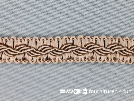 COUPON 32 meter (in meerdere losse stukken) Viscose galon 12mm cacao bruin