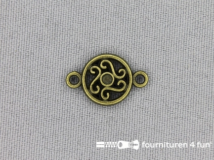 Steampunk hanger 19x12mm bloem brons