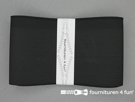 Band elastiek - 80mm - stevig - zwart - 1 meter