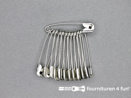 Doosje 1200 stuks veiligheidsspelden - 45mm - zilver