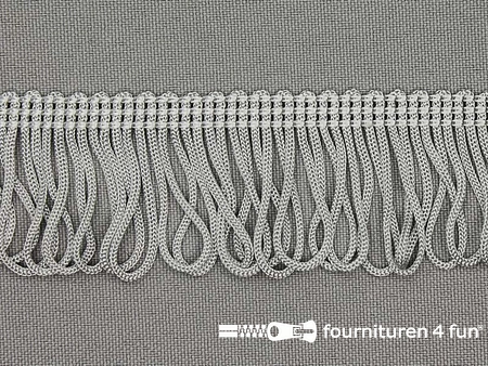 Kaart 20 meter charleston franje - 33mm - grijs