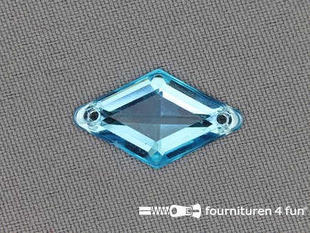 10 stuks Strass steen 14x25mm ruit aqua blauw