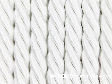 Kaart 40 meter viscose meubel koord - 5mm - wit