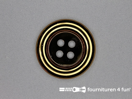 Clownsknoop - metallic - 54mm - donker goud