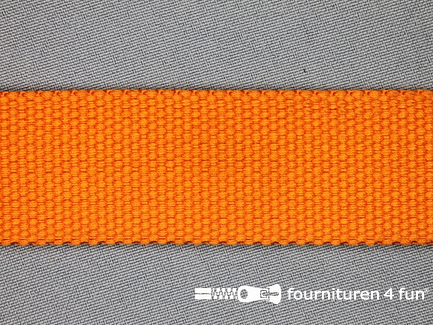 Rol 22 meter koppelriem band - extra stevig tassenband - 32mm - licht oranje