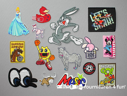 Collectie strijkapplicaties - 15 delige set - opstrijkbare patches