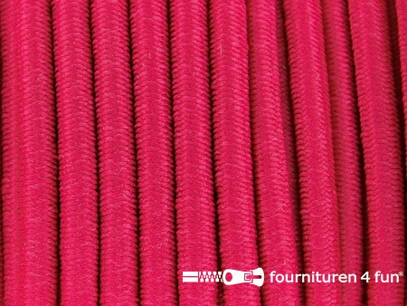 Elastisch koord 3mm fuchsia roze
