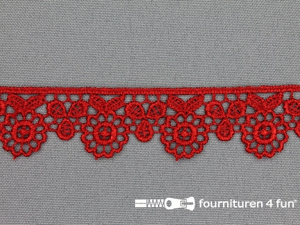 Nylon broderie 25mm rood